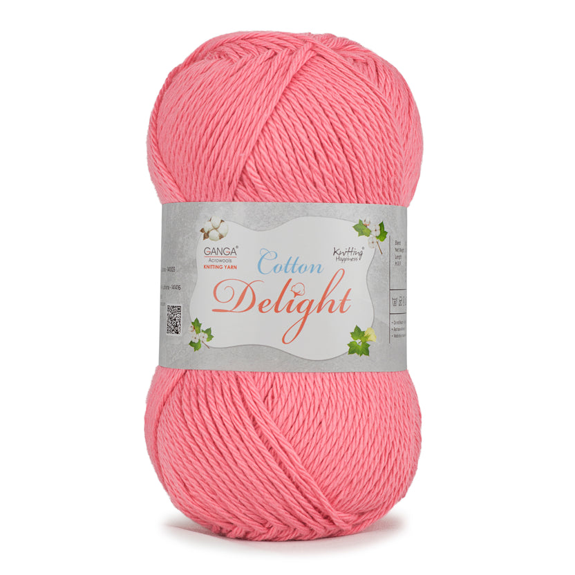 Cotton Delight Knitting Yarn - COD015 - Rose Bud