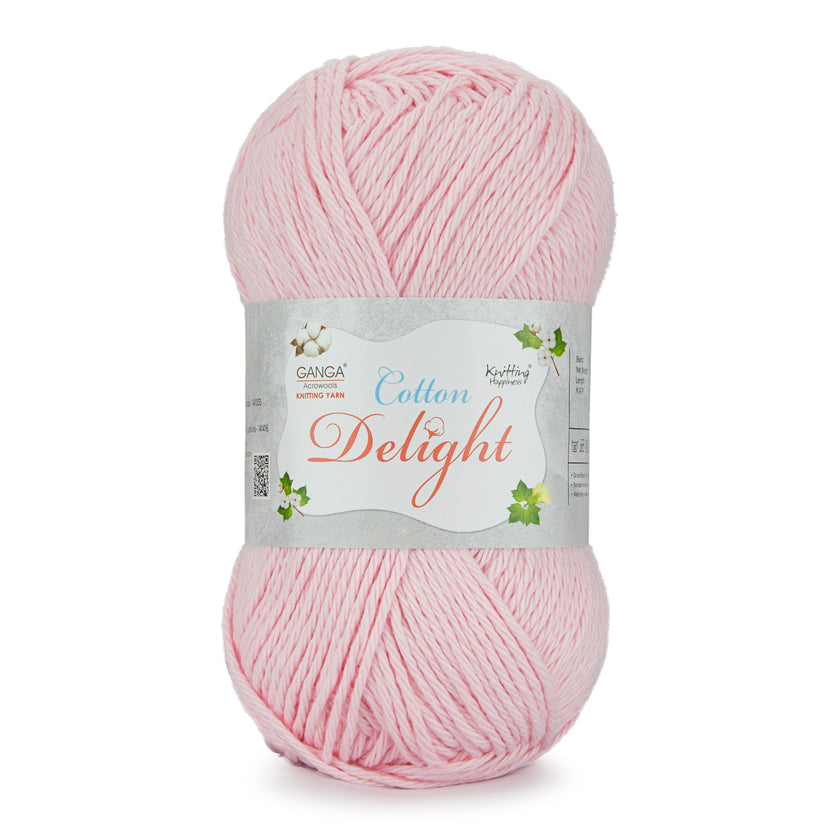 Cotton Delight Knitting Yarn - COD016 - Baby Pink