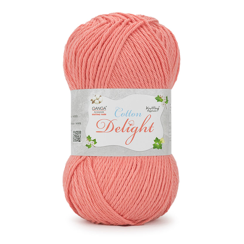 Cotton Delight Knitting Yarn - COD024 - Salmon