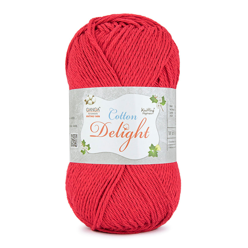Cotton Delight Knitting Yarn - COD027 - Sterling Red