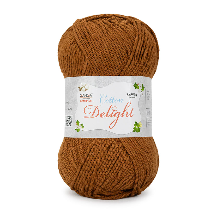Cotton Delight Knitting Yarn - COD029 - Saddle Brown