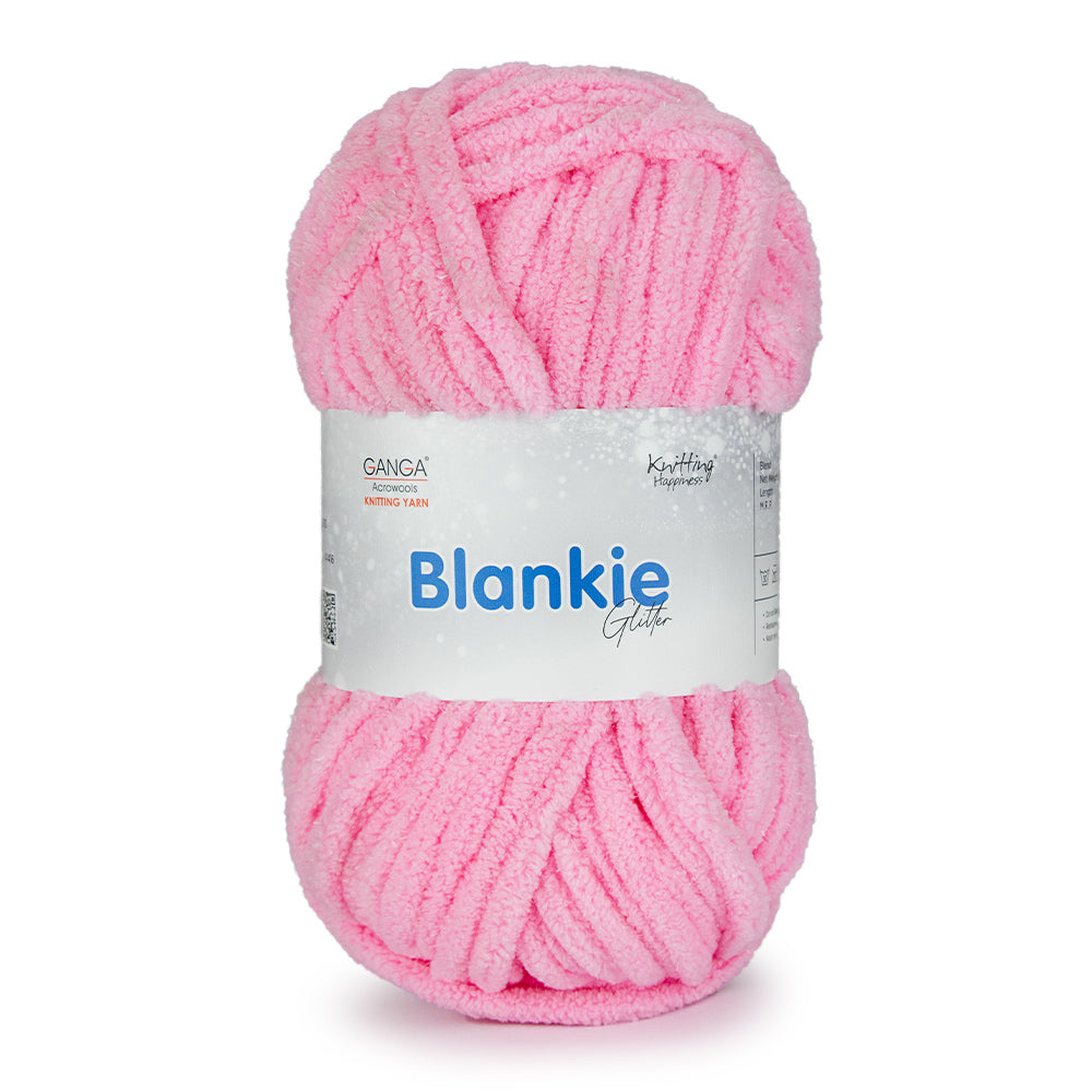 Blankie Glitter Knitting Yarn - BG0002-Cupid Pink