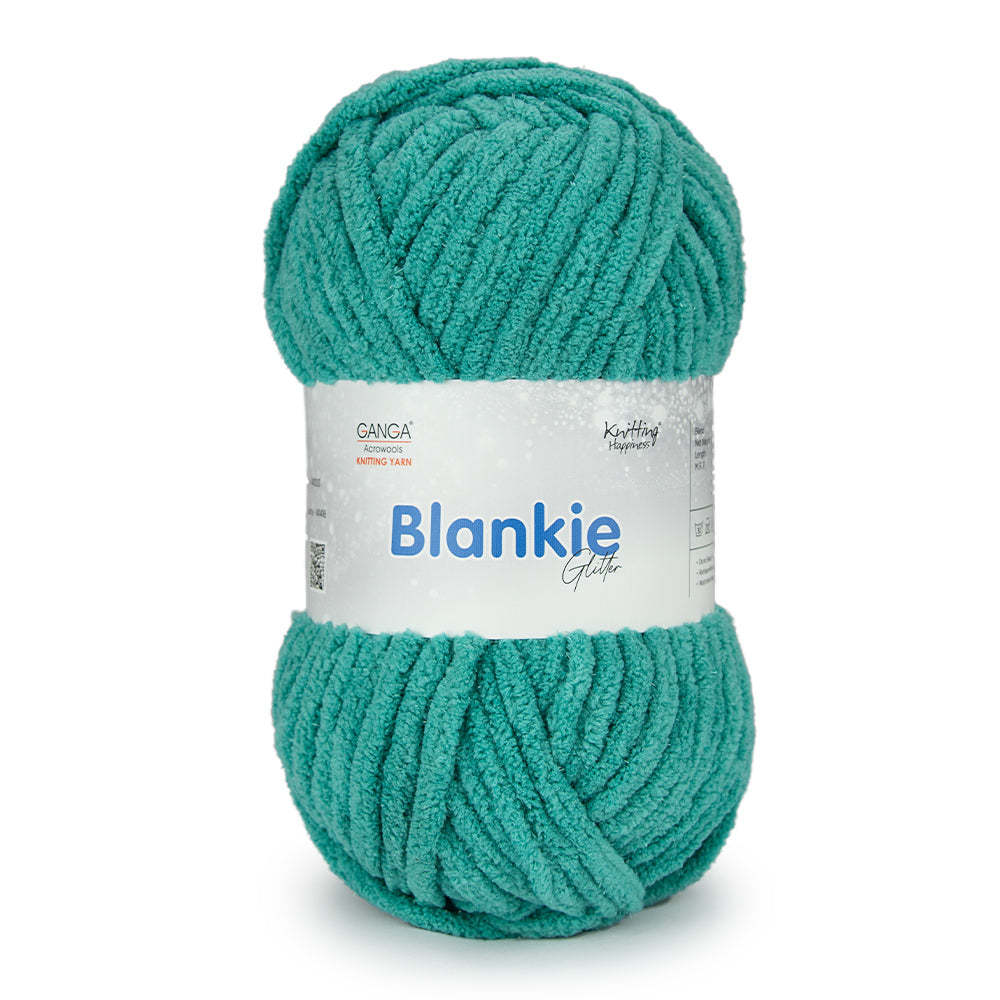 Blankie Glitter Knitting Yarn - BG0005-Deep Sea Green