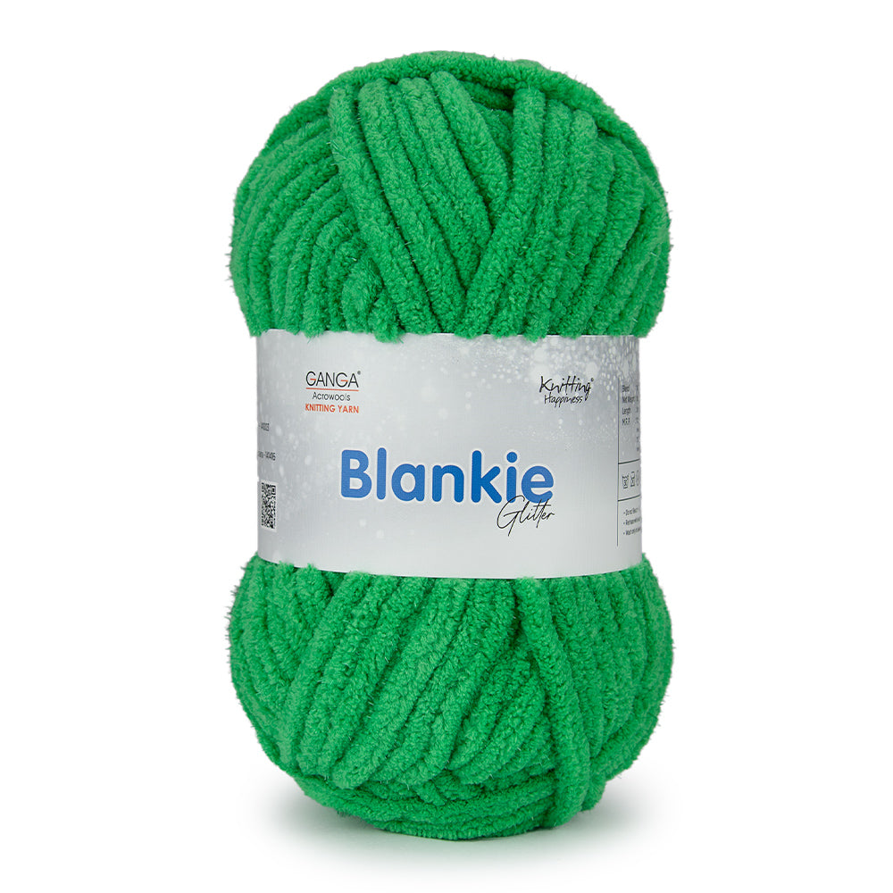 Blankie Glitter Knitting Yarn - BG0007-Bright Green