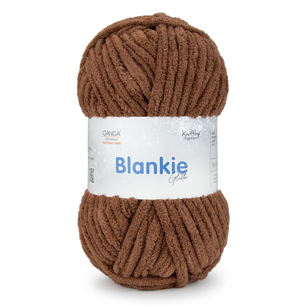 Blankie Glitter Knitting Yarn - BG0013-Brown Bramble