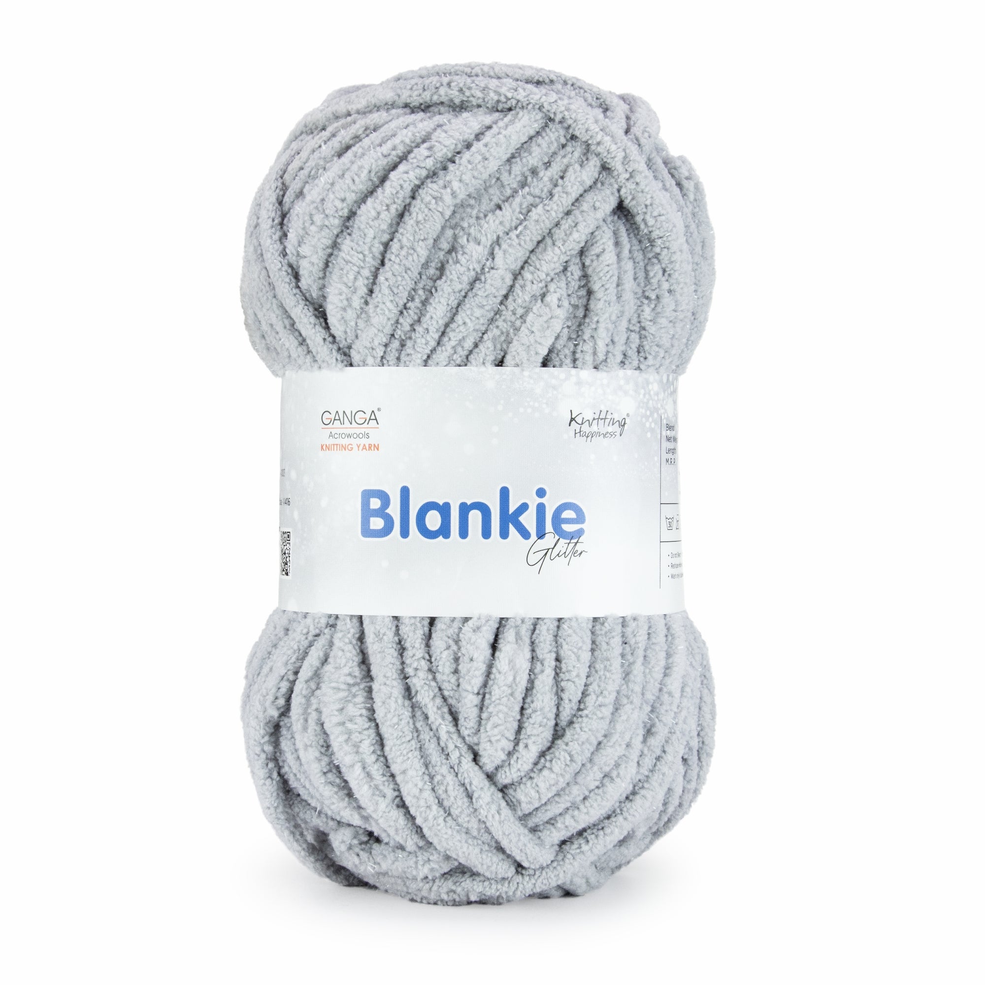 Blankie Glitter Knitting Yarn - BG0015-Light Grey