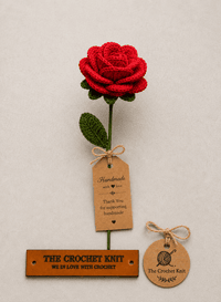 Crochet Red Rose 