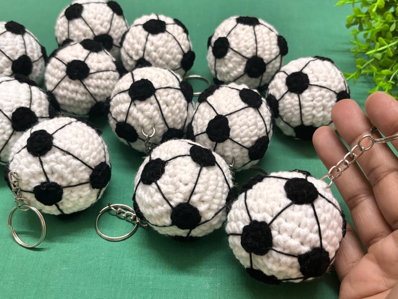 Crochet Football Keychain